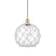 Option Satin Gold / Clear Glass with White Rope