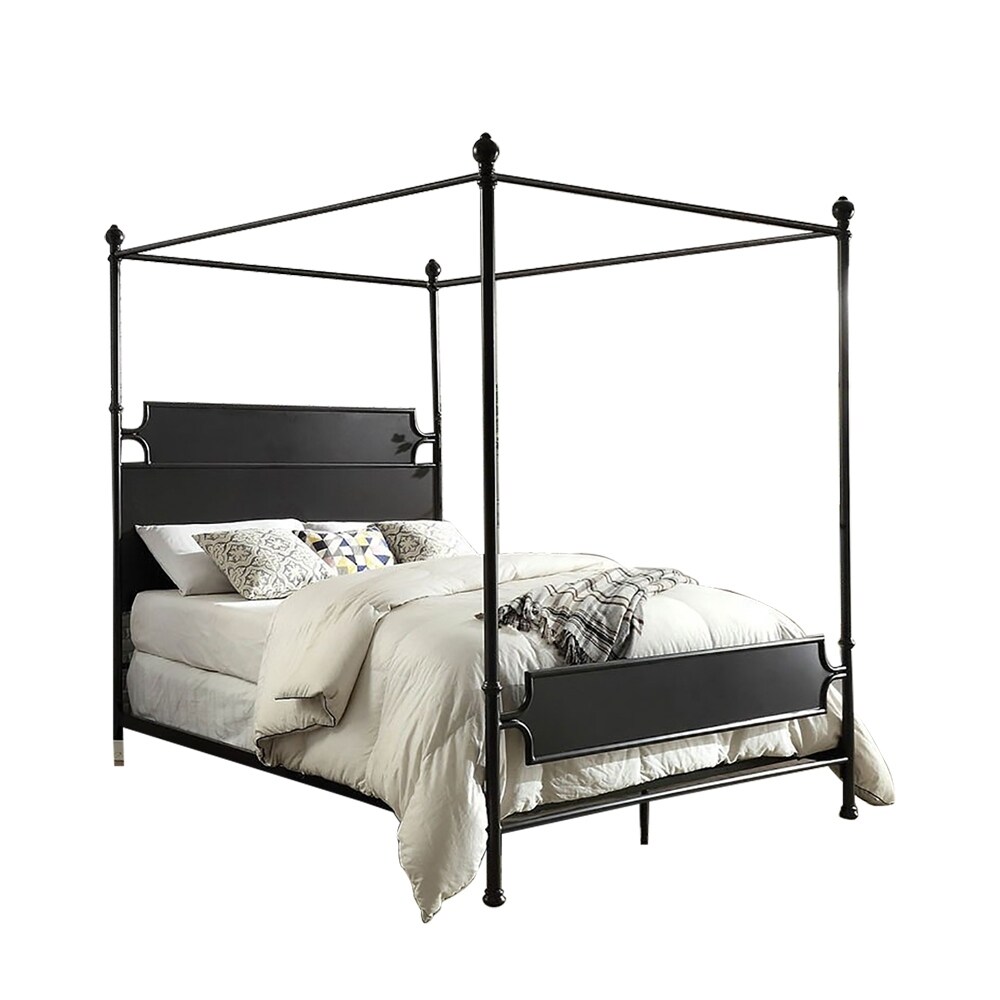 Metal Canopy Bed in Black - Bed Bath & Beyond - 34549275