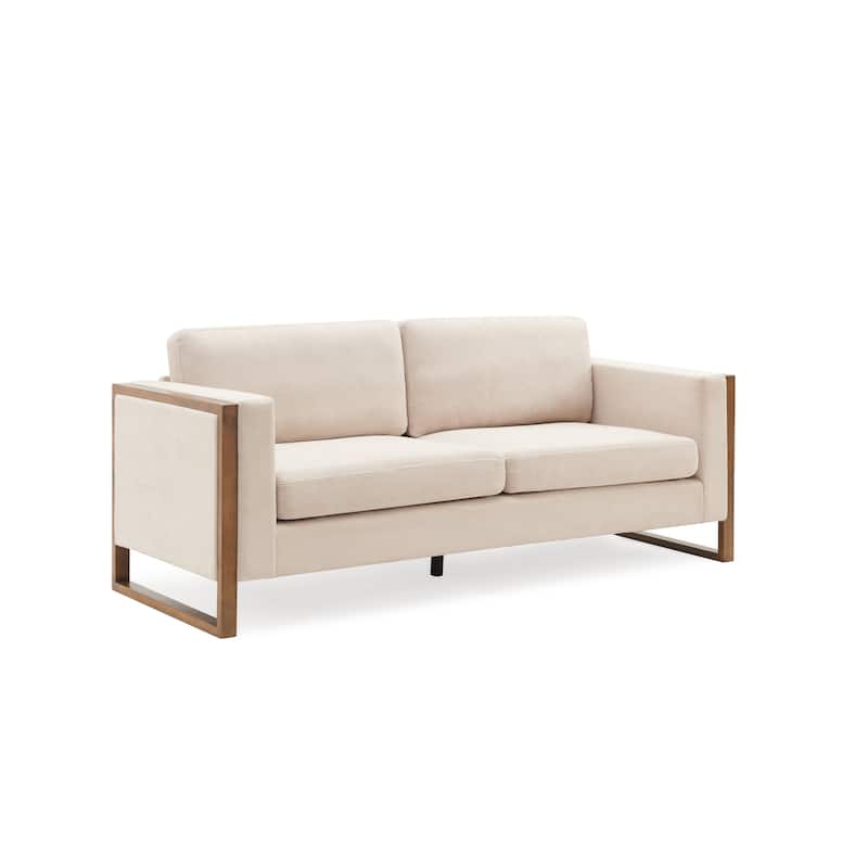 Christopher Knight Home - Lily Modern 79" 3-Seater Sofa with Solid Wood Legs