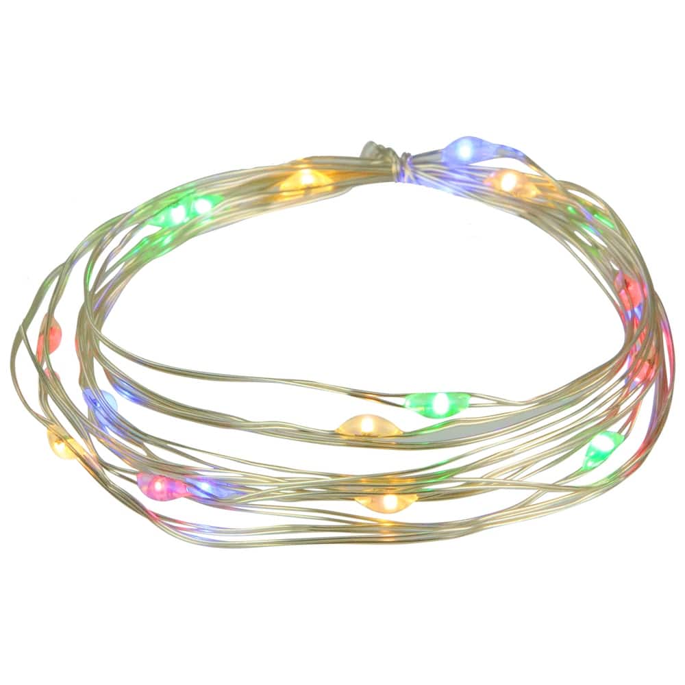 20-Count LED Micro Fairy Christmas Lights - 6ft Copper Wire