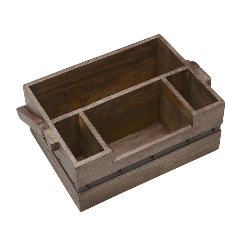 Mikasa Mango Wood Dinner Caddy - 12 x 9 x 5.25 in