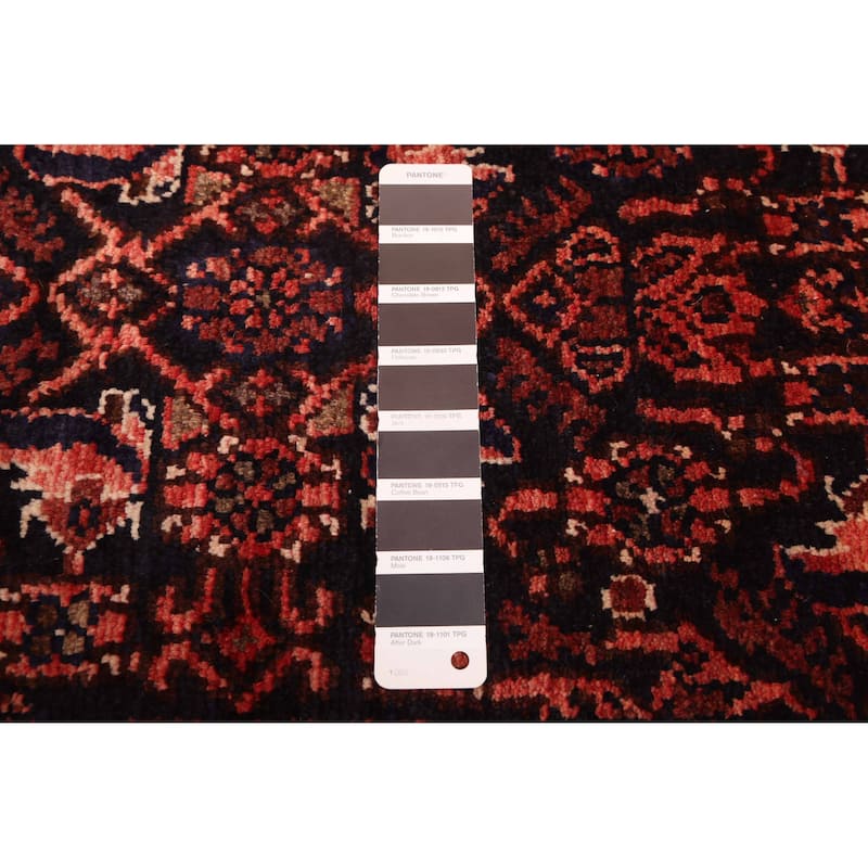 ECARPETGALLERY Hand-knotted Andelz Black, Red Wool Rug - 3'8 x 10'8