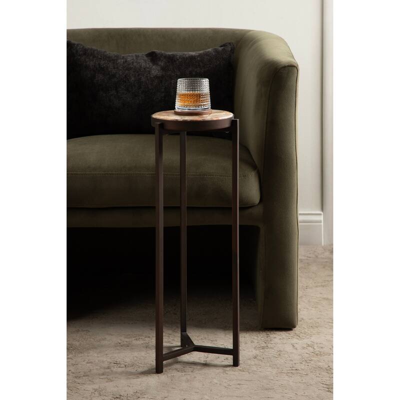 Kate and Laurel Aguilar Glam Drink Table - 9x9x23