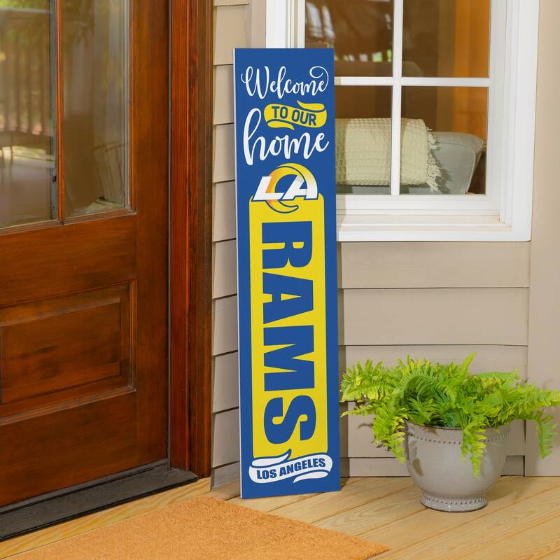 47" Double Sided Seasonal Porch Leaner, Los Angeles Rams - 47" x 11.25"
