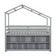 preview thumbnail 14 of 16, Twin Size Loft Bed with Under Bed Shelving Storage Unit,Guardrails,Ladder