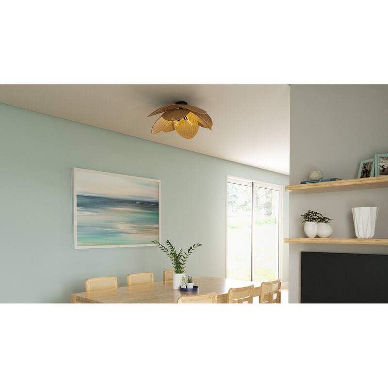 Willa 4-Light Matte Black Semi-Flush Mount