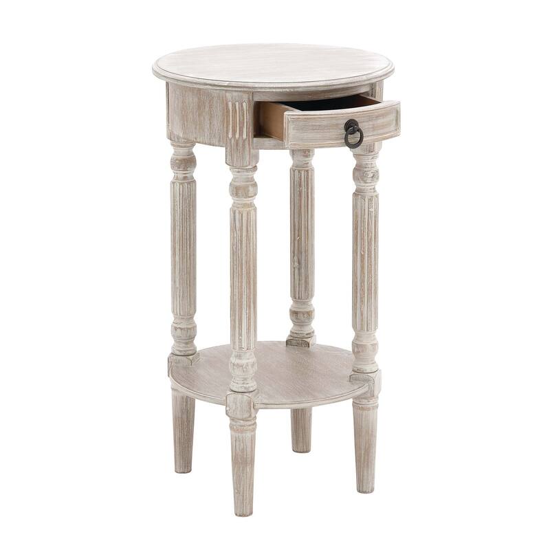 Light Brown Wood Farmhouse Accent Table