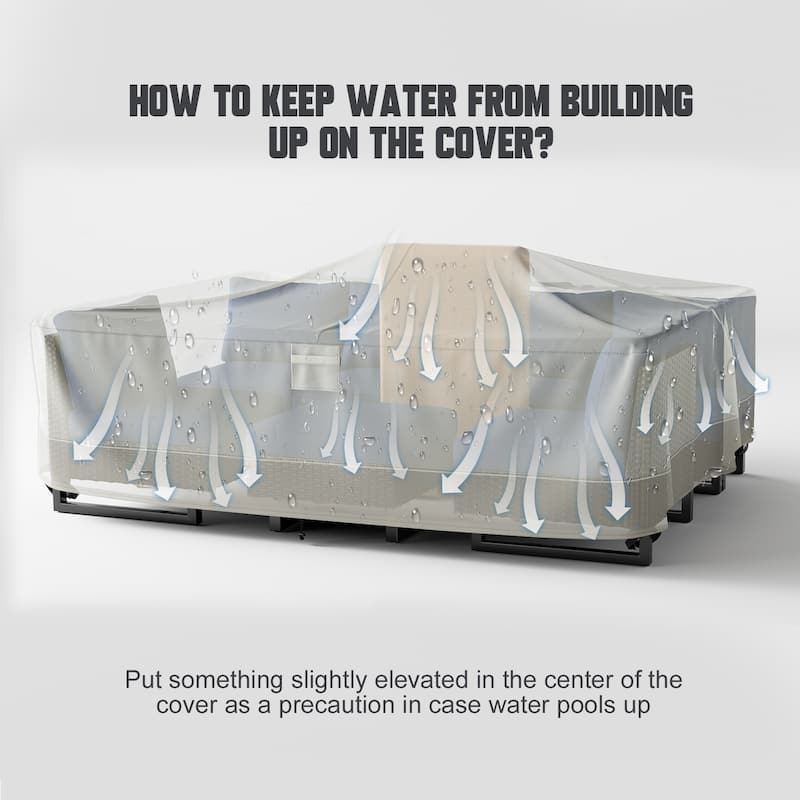 None Durable Outdoor Furniture Cover 600D Oxford Fabric