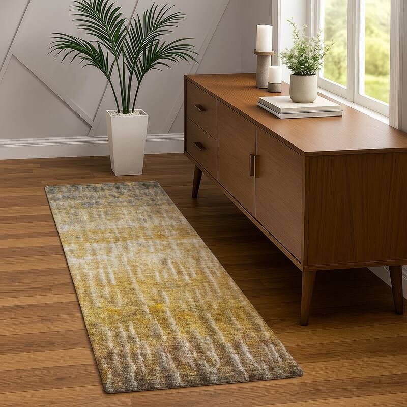Machine Washable Indoor/ Outdoor Contemporary Ombre Chantille Rug