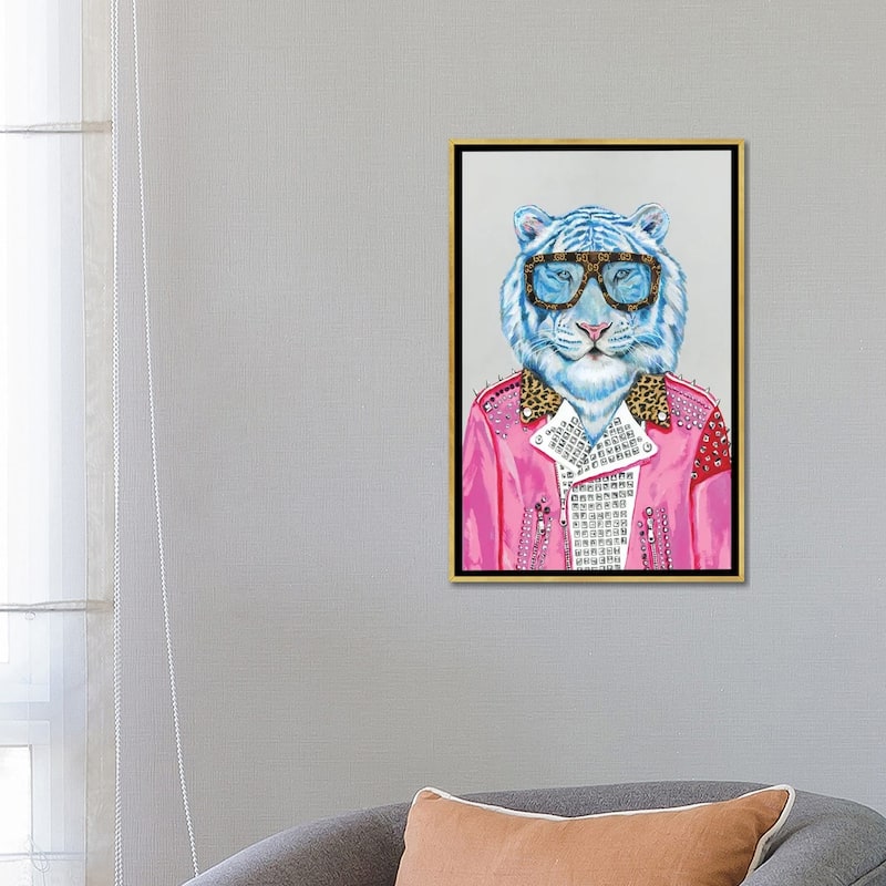 iCanvas "Gucci Blue Tiger" by Heather Perry Framed Canvas Print