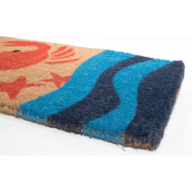 Sea Shells Pattern Coir Fiber Outdoor Door Mat