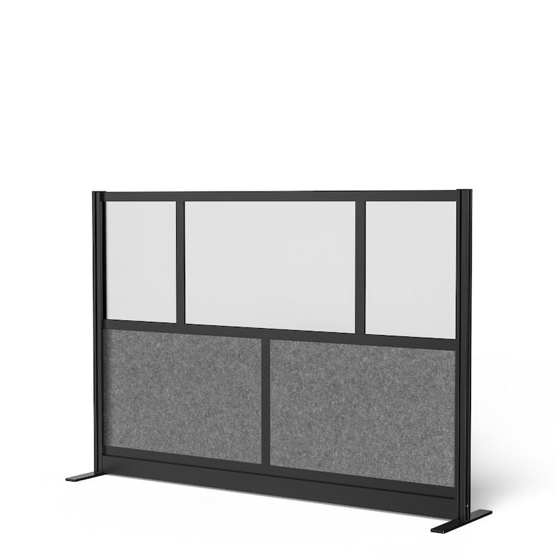 Modular Wall Room Divider System - Black Frame - 70" x 48" Starter Wall