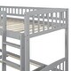 preview thumbnail 8 of 10, Grey Kids Bed Bunk Bed with Slide and Ladder, Twin Over Twin size for Bedroom