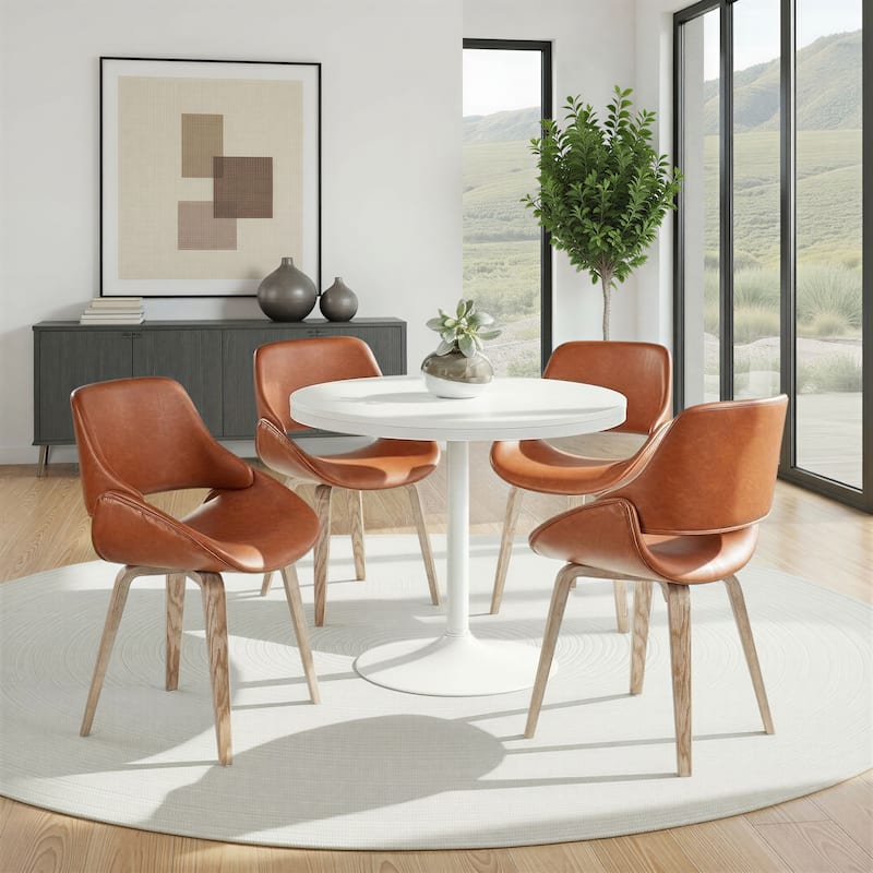 Carson Carrington Svellingen Dining Chair with Bent Wood Legs (Set of 2)