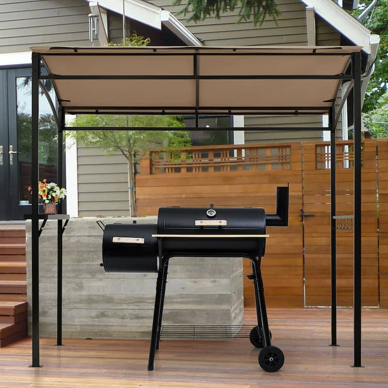 Costway 7'x4.5' Grill Gazebo Outdoor Patio Garden BBQ Canopy Shelter
