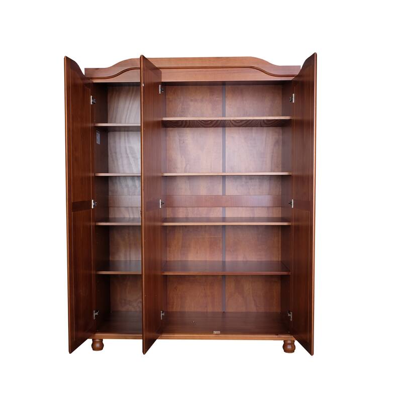 100% Solid Wood Kyle 4-Door Wardrobe Armoire by Palace Imports