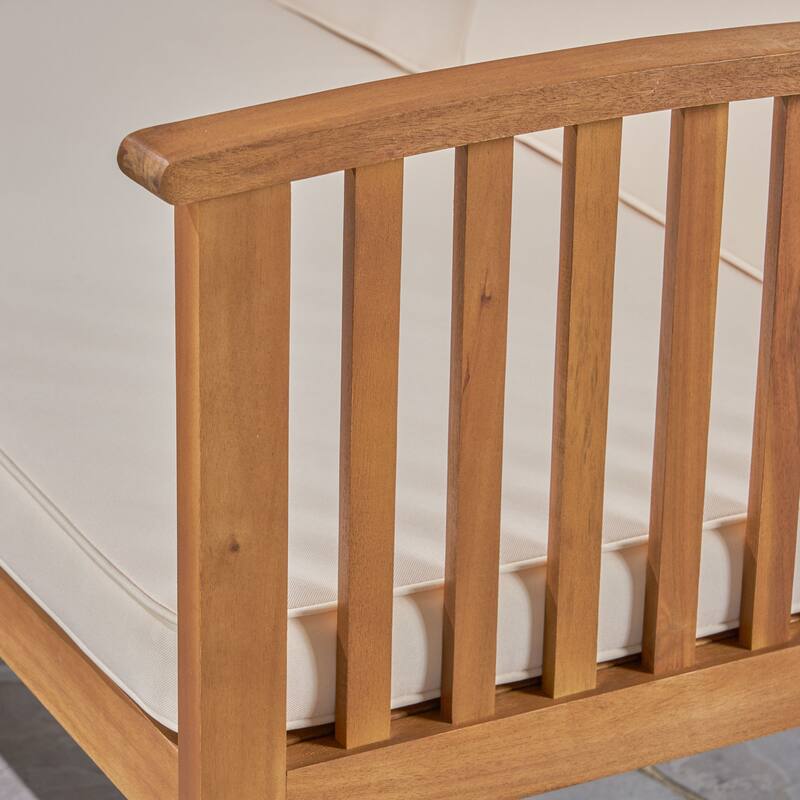 Carolina Outdoor 5-pc. Acacia Conversational Set by Christopher Knight Home