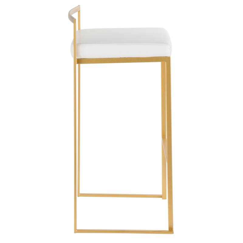 Silver Orchid Forrest Gold Stackable Fully Welded Bar Stool (Set of 3)