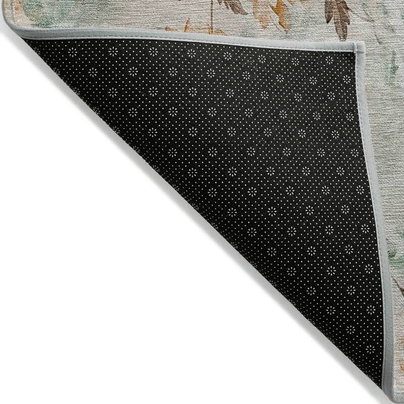 Machine Washable Indoor/ Outdoor Chantille Vanishing Floral Rug