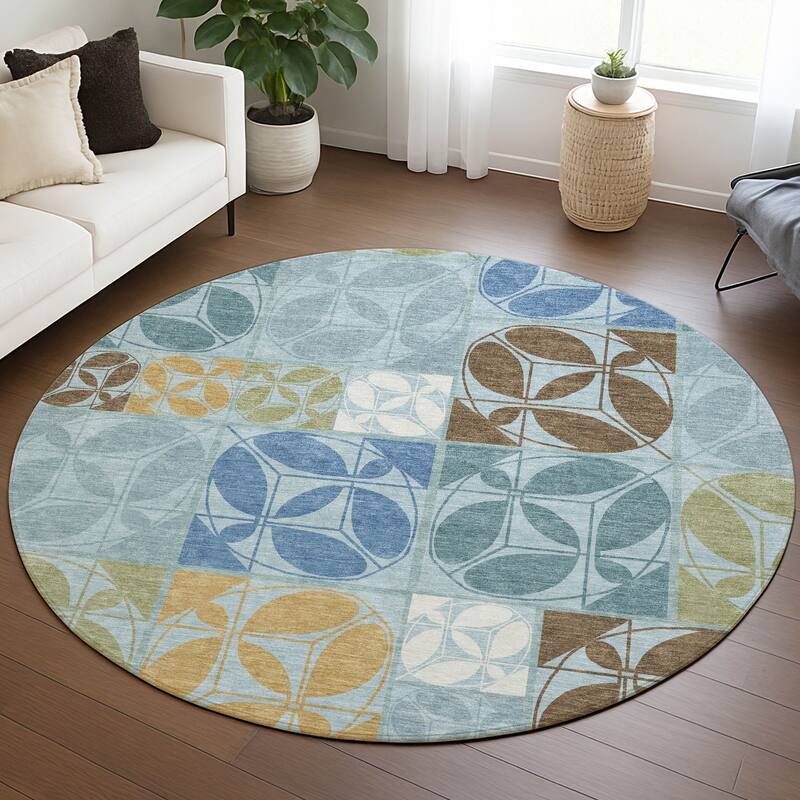 Machine Washable Indoor/ Outdoor Patch Lupton Chantille Rug
