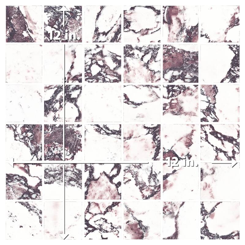 Merola Tile Touche 2" Square Rubis 11-3/4" x 11-3/4" Porcelain Mosaic Floor and Wall Tile - (1 Tile)