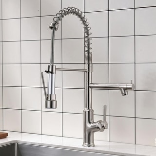 Kitchen Faucet,304 Stainless Steel Single Handle One Hole Nickel Brushed Pull-out / Pull-down