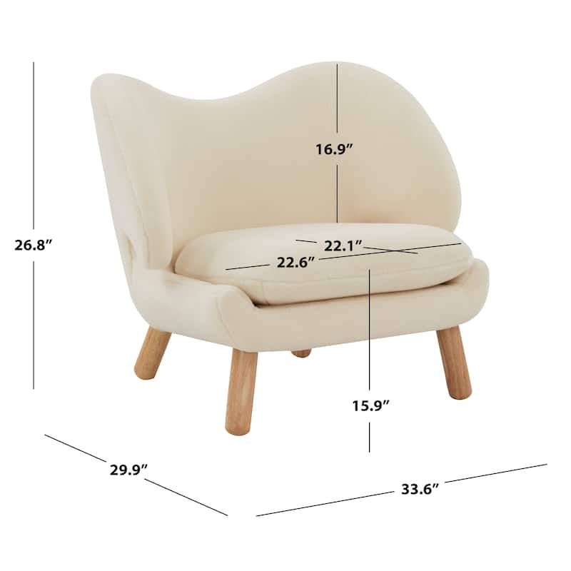 SAFAVIEH Couture Neljana Contemporary Accent Chair - 34 In. W x 30 In. D x 27 In. H - 34Wx30Dx27H