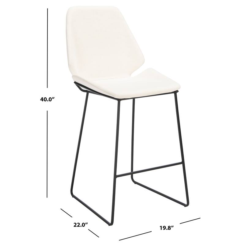 SAFAVIEH Kristlaug Modern 26-inch Counter Stool - 19.8" W x 22" L x 40" H - 20Wx22Dx40H