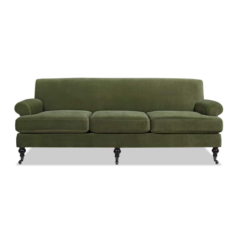 Alana Lawson 88 Inch Living Room Sofa – Three Cushion Couch with Rolled Arms and Tight Back – Minimal Assembly Required