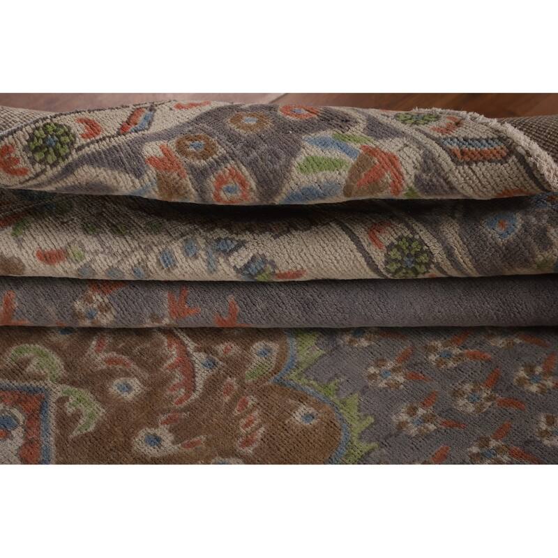 Over-Dyed Tabriz Persian Vintage Area Rug Hand-Knotted Wool Carpet - 8'1"x 10'8"