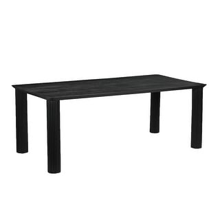 Mid-Century Modern Solid Wood Large Rectangular Dining Table - Bed Bath ...