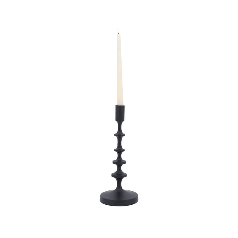 Solid Tapered Candle Holder - 13" - Black