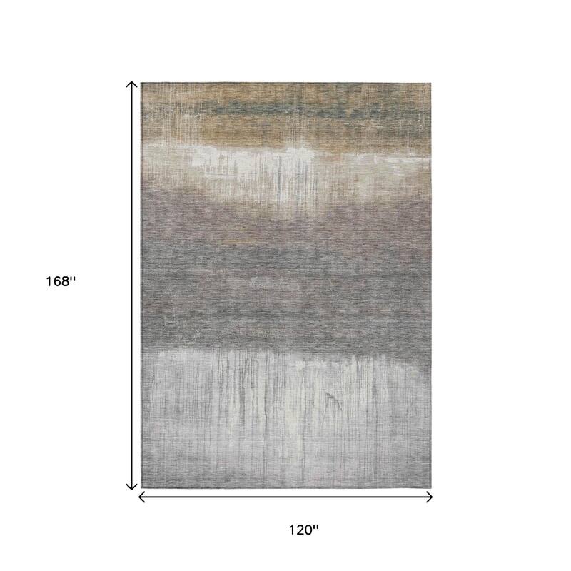 HomeRoots Abstract Transitional Rectangle Outdoor Rug