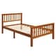preview thumbnail 9 of 9, Pine Platform Bed for Durability, with Headboard and Footboard (Oak), Oak