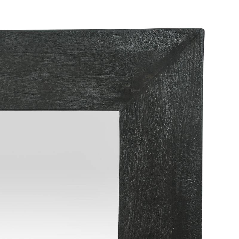 Roomfitters Large Full Length Floor Mirror, Rustic Farmhouse Standing Leaner Wood Frame for Living Spaces, Black+Brown