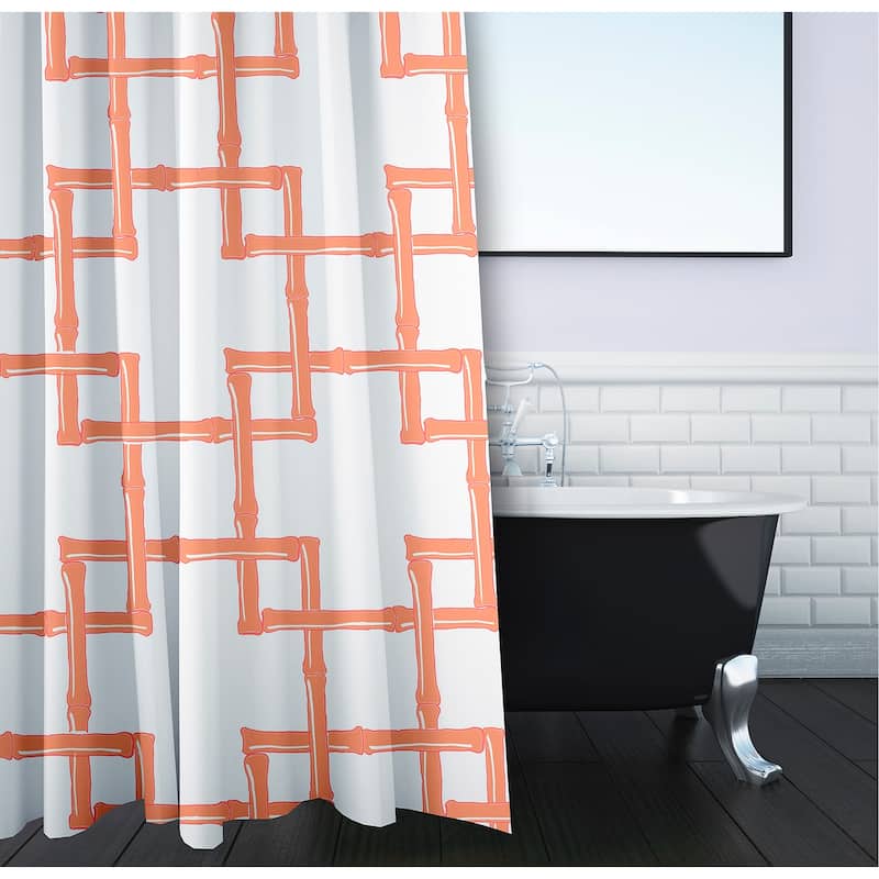 71 x 74 Bambies 2 Geometric Print Shower Curtain