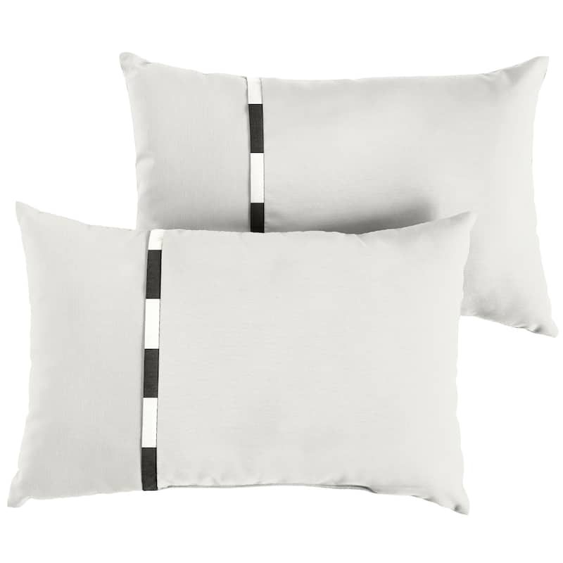 Sorra Home Sunbrella Outdoor Single Petite Flange Pillow Set of 2