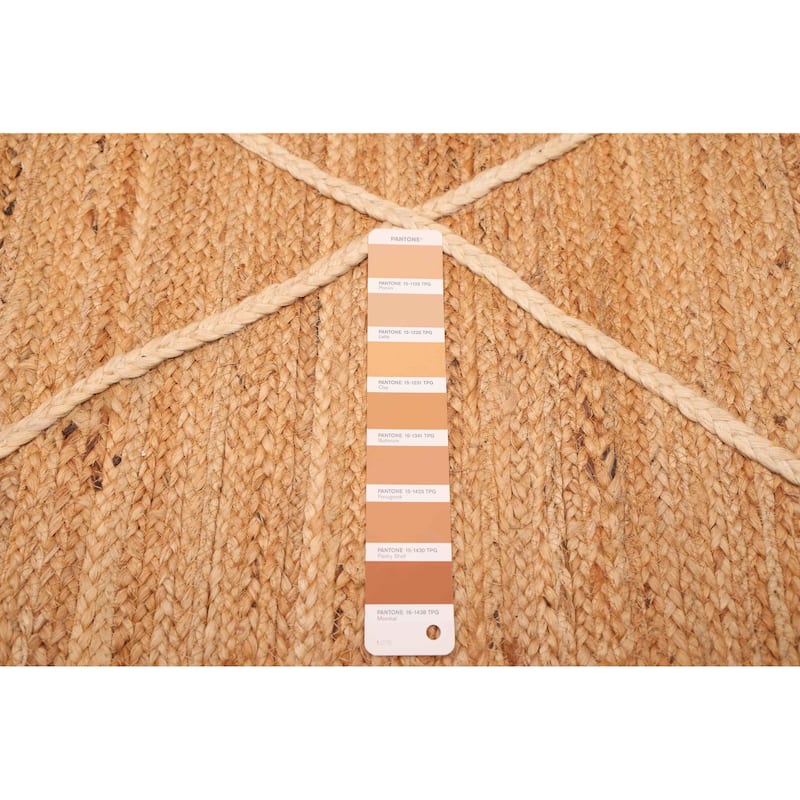 ECARPETGALLERY Braided Weave Palas Denizli Tan Jute Rug - 5'2 x 7'6