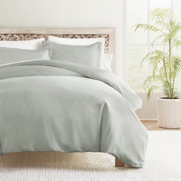 Solid Cotton Duvet Cover Set with Ties