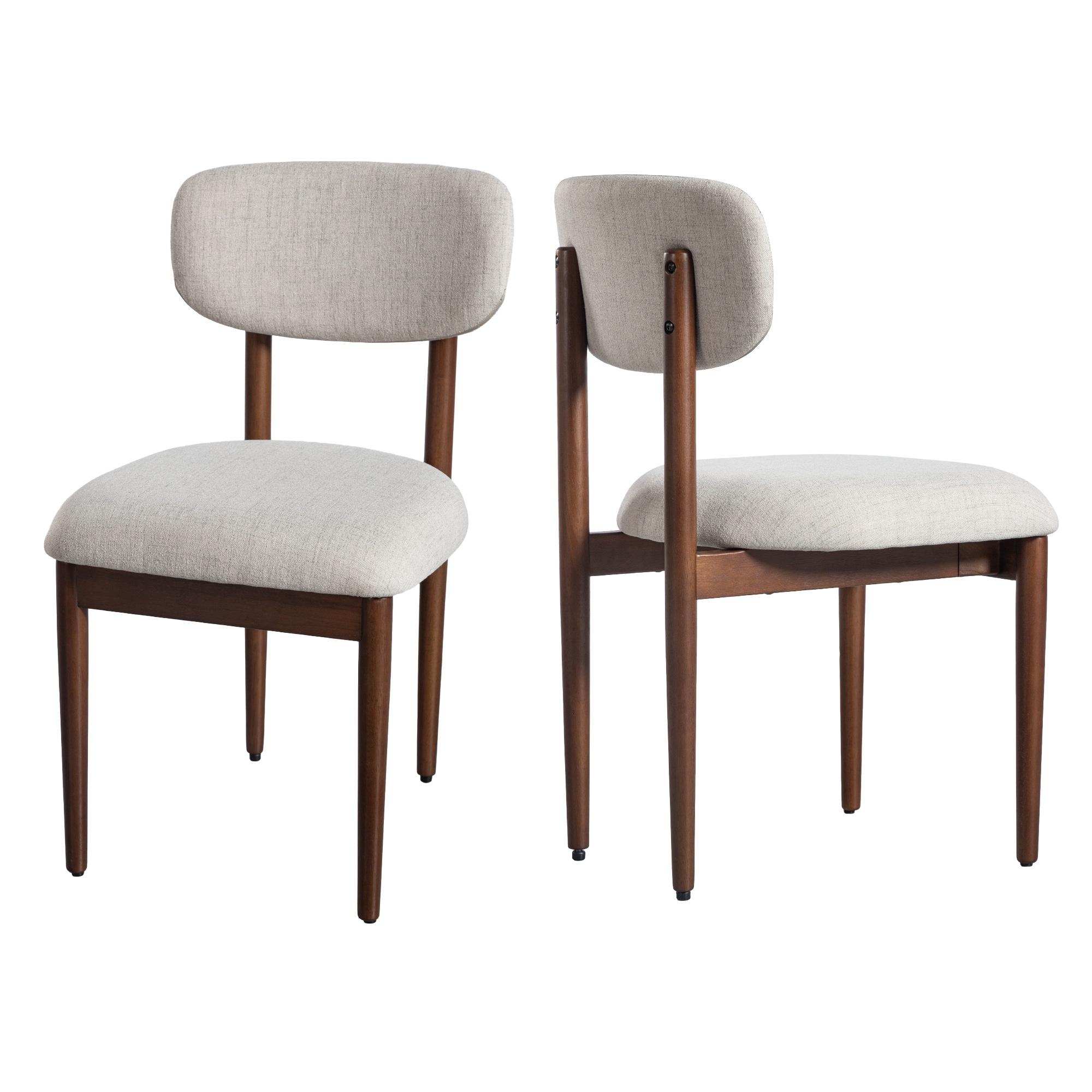 Modern Upholstered Dining Chair with Solid Wood Legs Side Chair for Kitchen Dining Room Living Room (Set of 2)