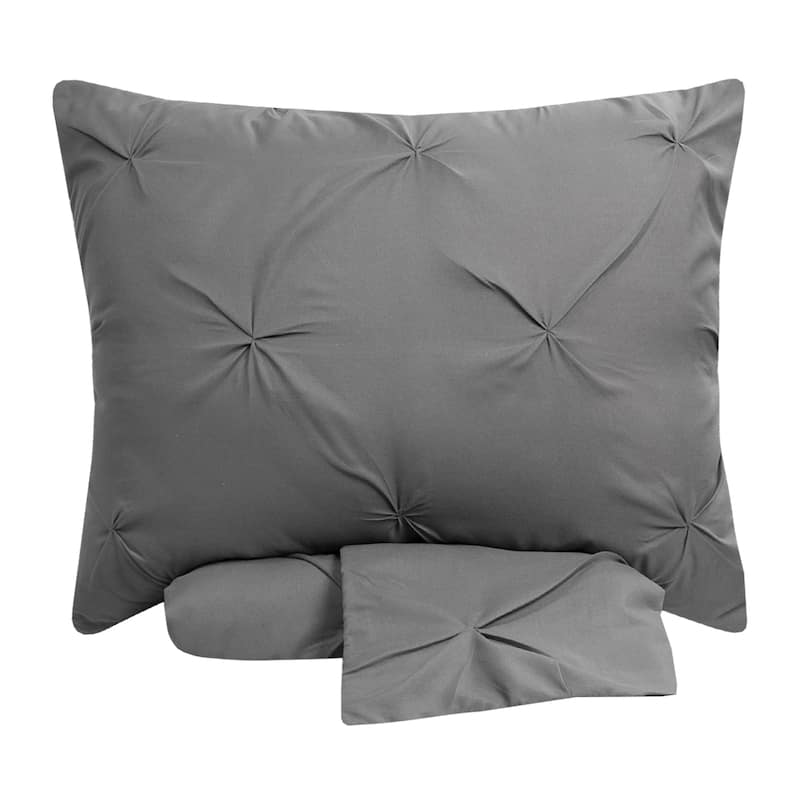 Luxury 3-piece Pinch Pleat Duvet Cover and Sham Set