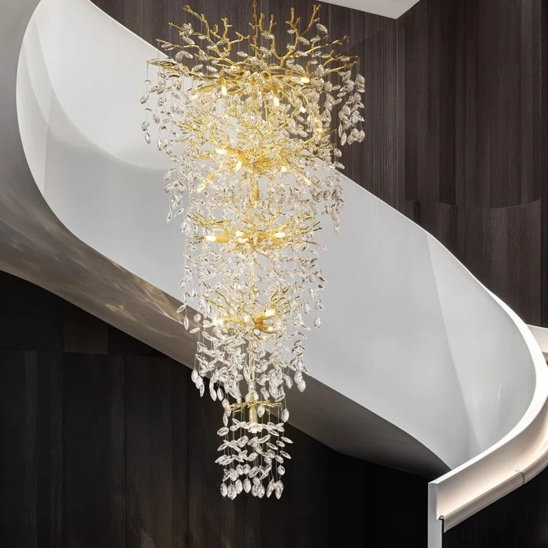 KAYLA Crystal Dimmable LED Tiered Chandelier - 118in