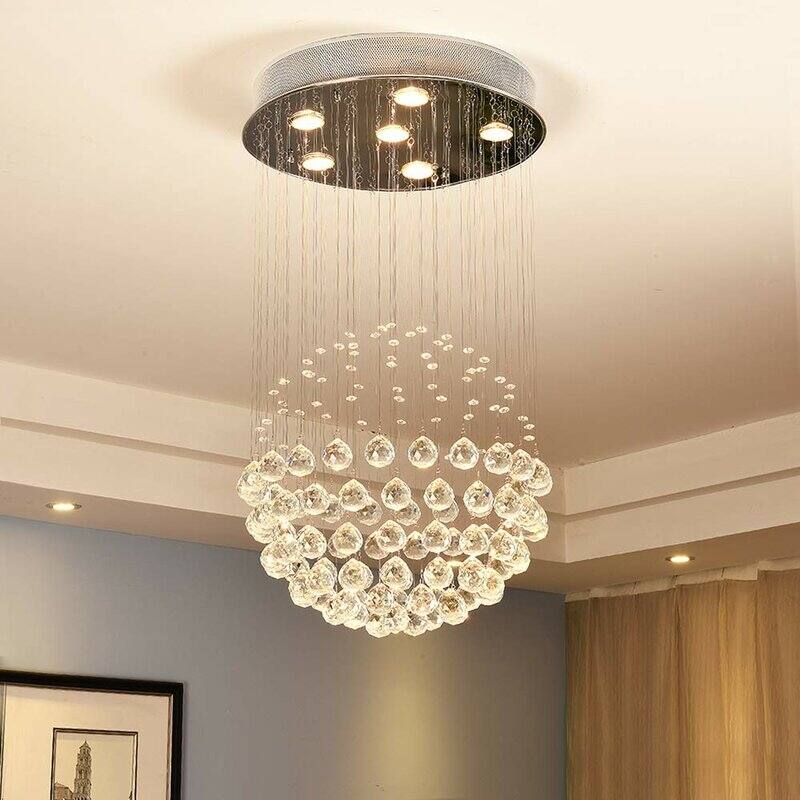 Maxax 6 - Light Unique / Statement Chandelier with Crystal Accents - MX16003-C