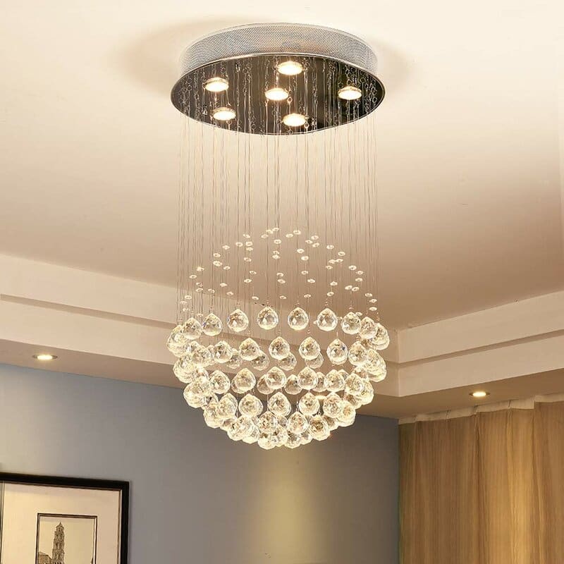 Maxax 6 - Light Unique / Statement Chandelier with Crystal Accents - MX16003-C