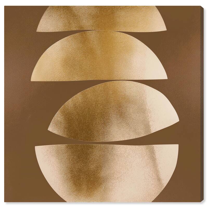 Golden Crescents II Canvas by Art Remedy, Gallery Wrapped - 16" x 16"