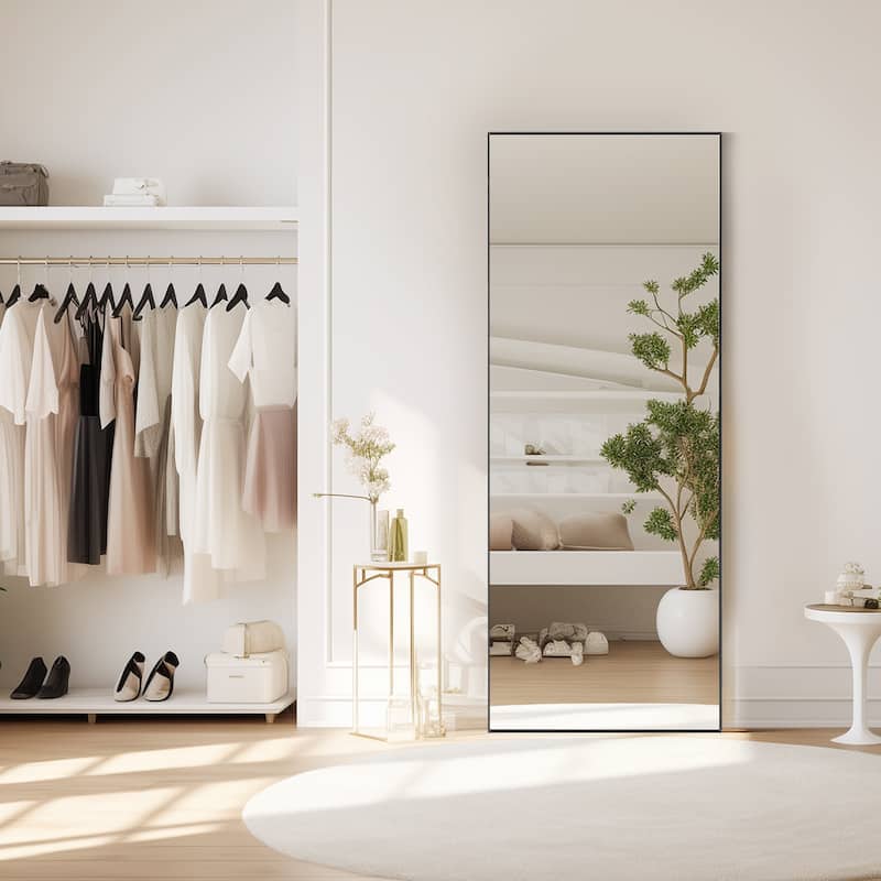Modern Full-Length Floor Mirror with Stand