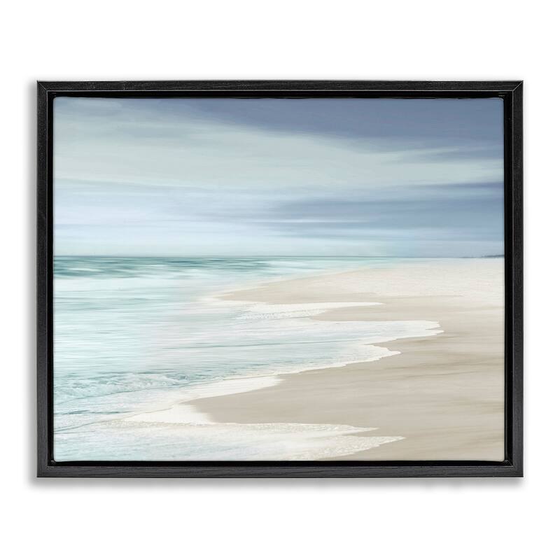 Stupell Beach Foam Landscape Framed Floater Canvas Wall Art Design by Maggie Olsen