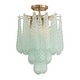 preview thumbnail 1 of 9, Crystorama Lighting Group OLL-6004_CEILING Ollie 4 Light 14" Wide Aged Brass / Green