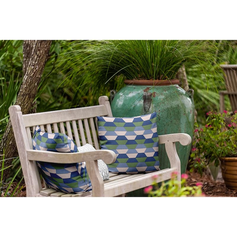 Hex Pattern Indoor/Outdoor Throw Pillow