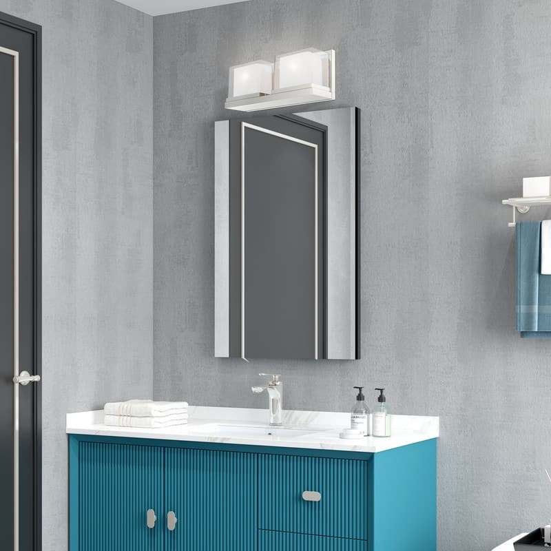 Livex Lighting 2-Light Polished Chrome Bath Vanity, 10122-05 - 16"W x 6.75"H x 4.75"D